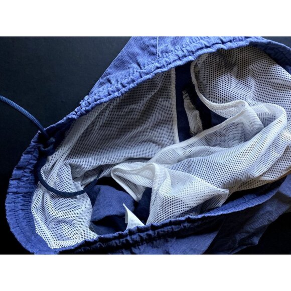 Vtg Nike Men M Navy Board Shorts Beach Swim Trunks - Picture 6 of 9